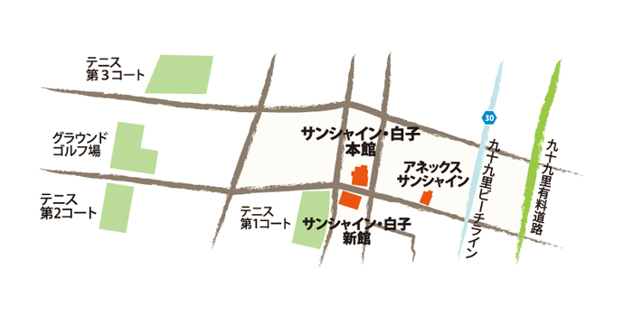 サンシャイン・白子　エリアマップ